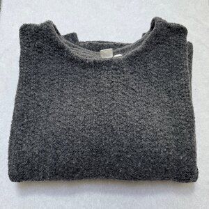 Gap Ribbed Bouclé crewneck wool and Alpaca blend sweater Grey XL